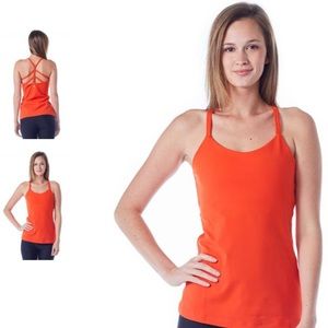 Kira Grace Warrior Y-Back Sm Orange Workout Tank